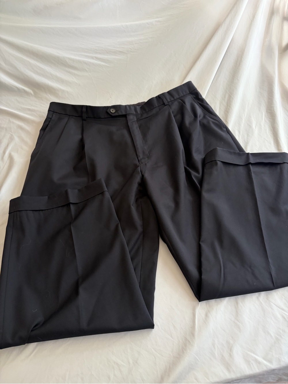 Hart Schaffner Marx Men's Black Dress Trousers